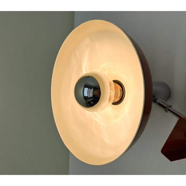 Space Age Herda Wall Lamp in Orange and Chrome, 1970s For Sale - Image 9 of 13