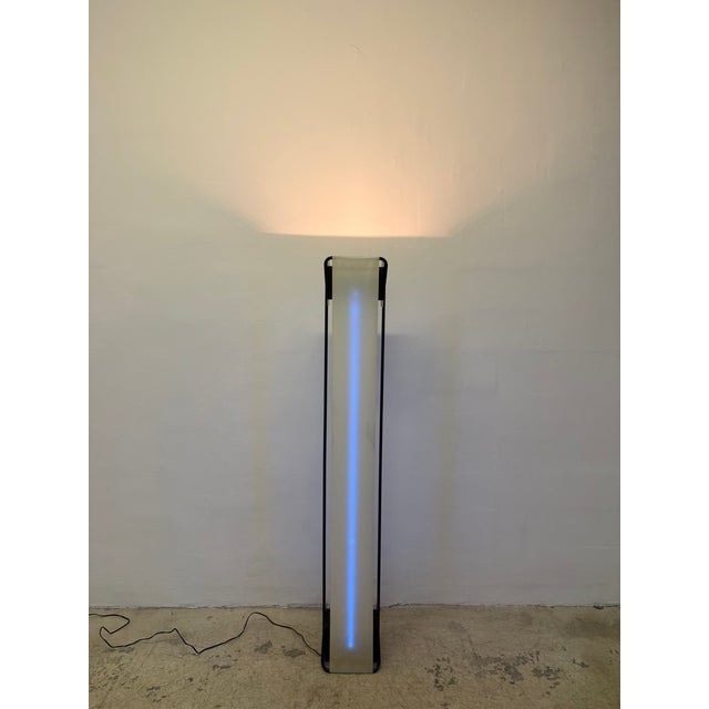 Metal Dan Chelsea and Rudi Stern Neon Torchiere Floor Lamp for George Kovacs, 1980s For Sale - Image 7 of 11