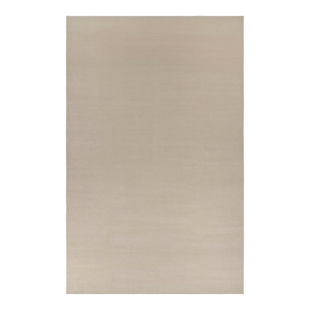 Rug & Kilim’s Oversized Contemporary Textural Solid Rug in Cream and White Tones For Sale