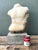 Vintage Stone Torso Sculpture on Cement Base For Sale - Image 10 of 12