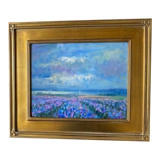 Framed French Provincial Lavender Landscape For Sale