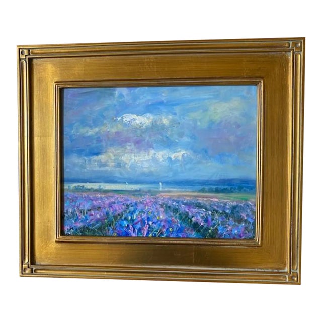 Framed French Provincial Lavender Landscape For Sale