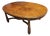 1950s Vintage Heritage / Heritage-Henredon Oval Parquet Coffee Table - Walnut Veneer, Stretcher Base For Sale