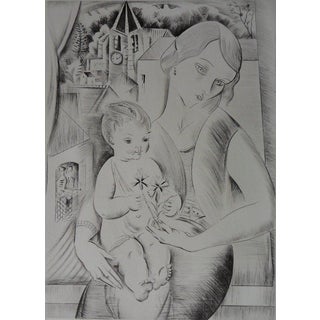 Mily Possoz, Mère et son enfant, Etching For Sale