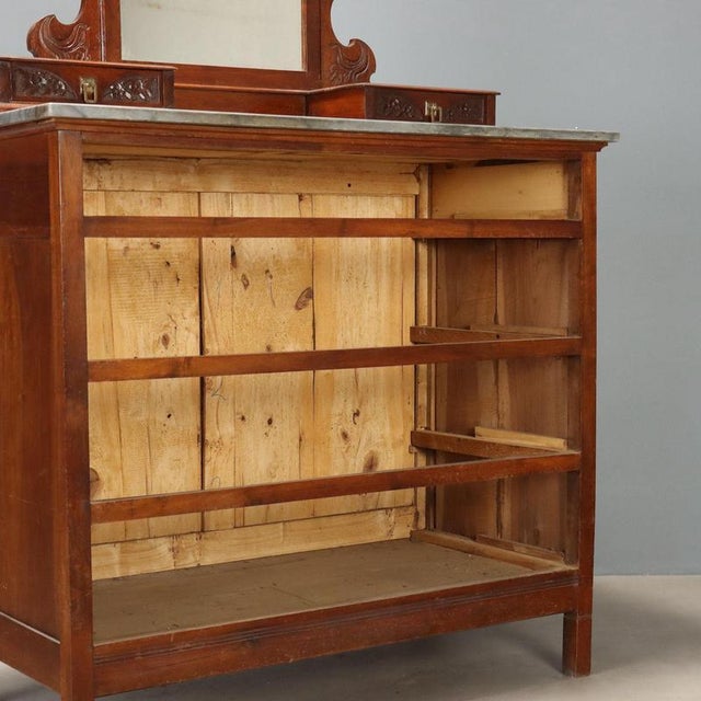 Antique Art Nouveau Mahogany Chest of Drawers, Italy For Sale - Image 10 of 12