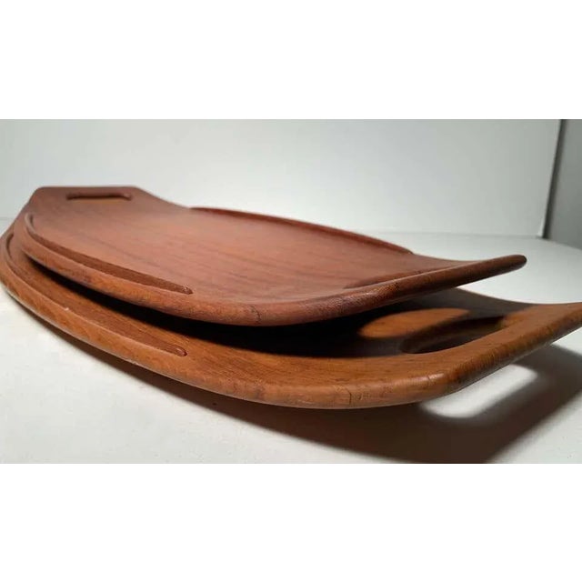 Vintage Jens Quistgaard Pair of Gondola Trays for Dansk - a Pair For Sale - Image 10 of 13