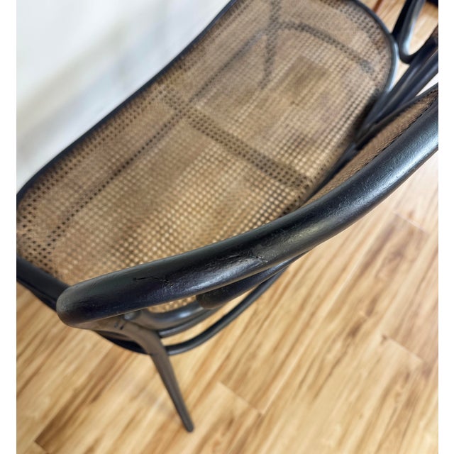 Vintage Bentwood Bench With Caned Seat For Sale - Image 12 of 15