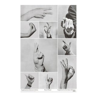 Bruno Munari Supplement to the Italian Dictionary Official Poster For Sale