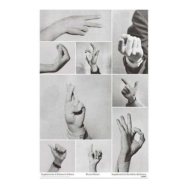 Bruno Munari Supplement to the Italian Dictionary Official Poster For Sale