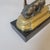 Vintage Bronze Greyhound Dog Table Lamp on Marble Base With Shade For Sale - Image 4 of 7