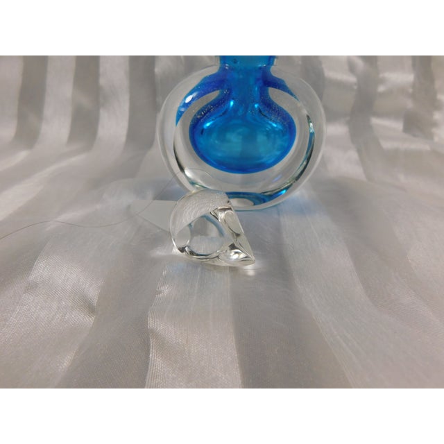 Steven Correia Turquoise Blue Art Glass Perfume Bottle # 26899 For Sale - Image 10 of 10