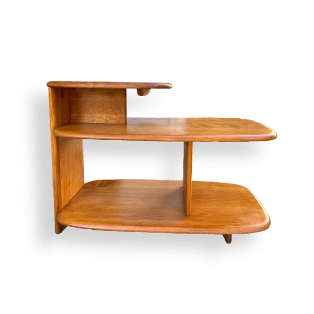 1940s Pair of Heywood Wakefield ThreeTier 'Surfboard' End Tables, Model 3753G Chairish