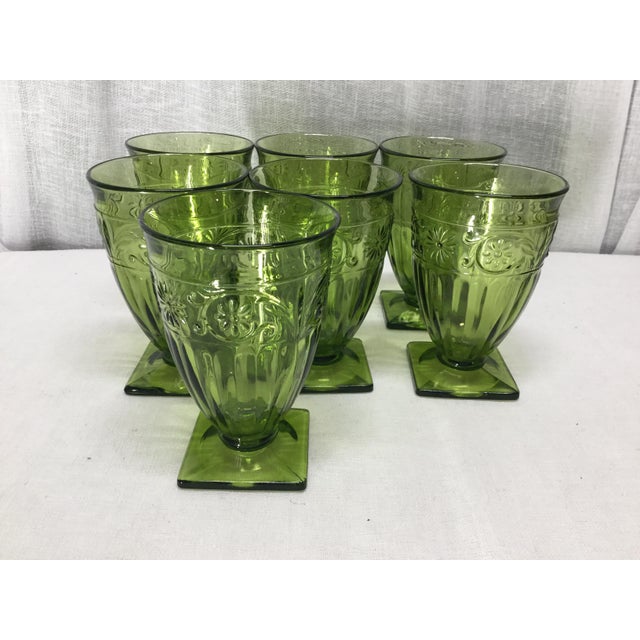 Mid Century Doric Footed Ice Tea Glasses Set of 7. Chairish
