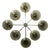 21st Century Otto Polished Brass Smoky Bubbles Murano Glass Flush Mount by Fabio LTD For Sale