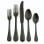 Contemporary Mepra Perla 5-Piece Flatware Set, Oro Black For Sale - Image 3 of 3