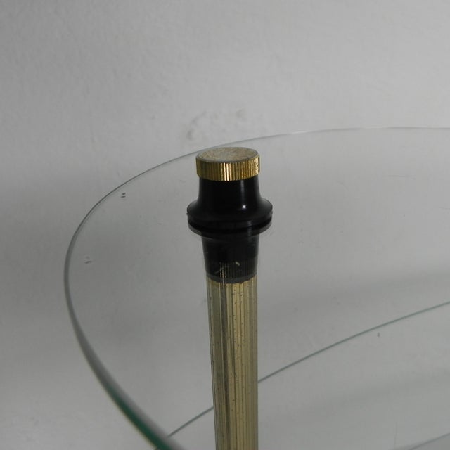 Kidney Shaped Etagere with Three Glass Plates, 1950s For Sale - Image 11 of 15