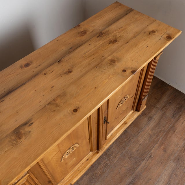 Long 20th Century Danish Pine Sideboard Buffet Console For Sale - Image 12 of 14