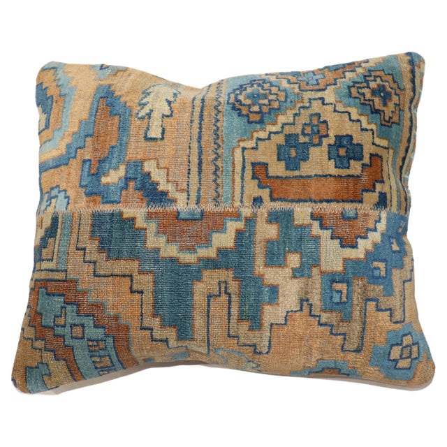 Pillow made from an antique Indian Agra rug zipper closure and polyfill insert provided Measures 16'' x 20''.