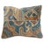 Pillow made from an antique Indian Agra rug zipper closure and polyfill insert provided Measures 16'' x 20''.