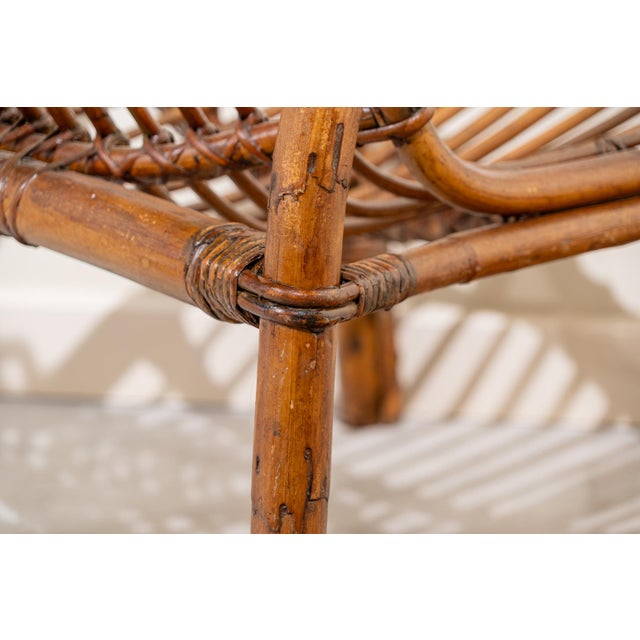 Italian Bamboo Chairs, 1950s, Set of 4 For Sale - Image 9 of 14