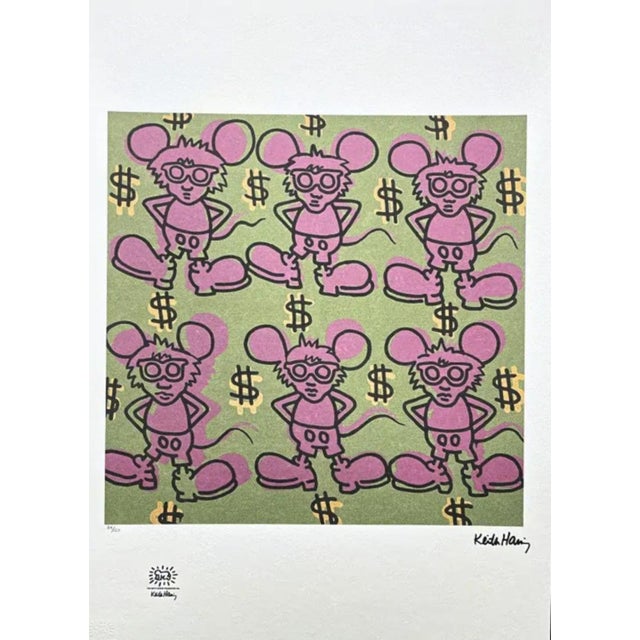 Green After Keith Haring, Andy Mouse, Print For Sale - Image 8 of 8