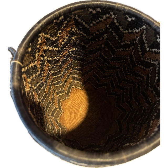 2010s Tall African Zulu Ukhamba Beer Basket – Handwoven Tribal Decor For Sale - Image 5 of 7