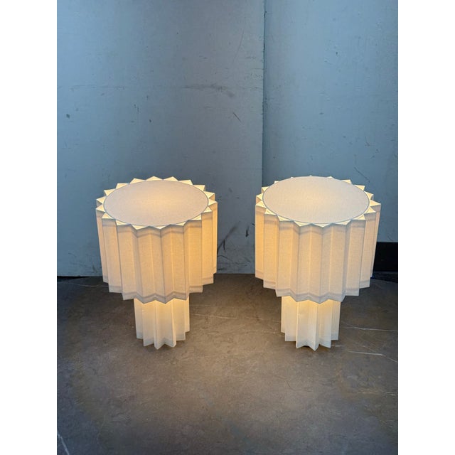 Folkform for Örsjö Plissé Table Lamps, Pair For Sale - Image 10 of 14