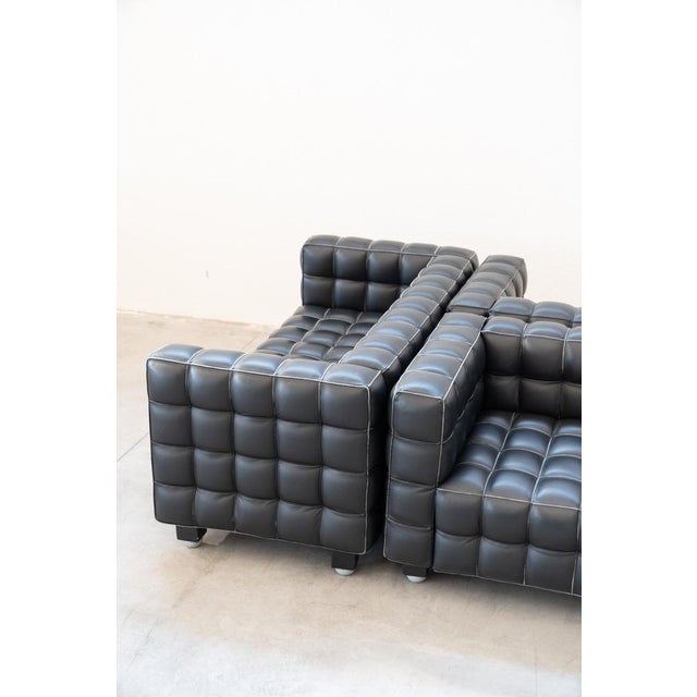 Kubus Sofas by Josef Hoffmann for Wittmann, 1980, Set of 4 For Sale - Image 13 of 18