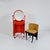 1970s Silvi Dressing Table and Chair in Orange and Brown Plastic from Fain, 1970s, Set of 2 For Sale - Image 5 of 18