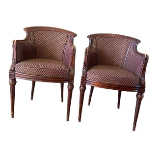 Antique French Louis XVI Style Bergere Chairs For Sale