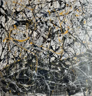 Contemporary Abstract Expressionist Splatter Painting on Canvas by Gordon Couch