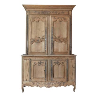 French Early 19th Century Provincial Oak Buffet Deux Corps For Sale