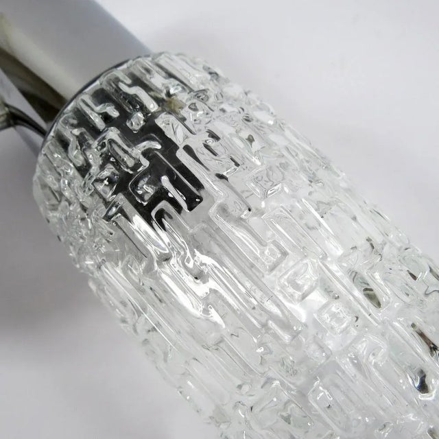 Metal Glass and Chrome Metal Wall Lamps, 1960s, Set of 2 For Sale - Image 7 of 8