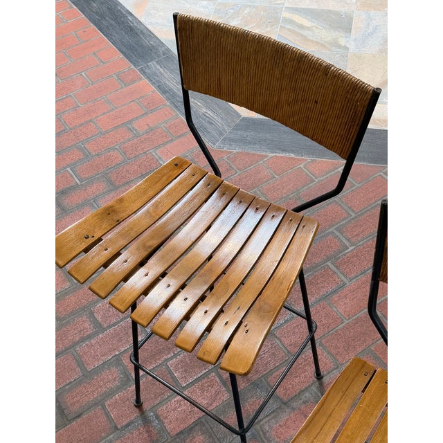 Wood Umanoff Bar Stools - a Pair For Sale - Image 7 of 10