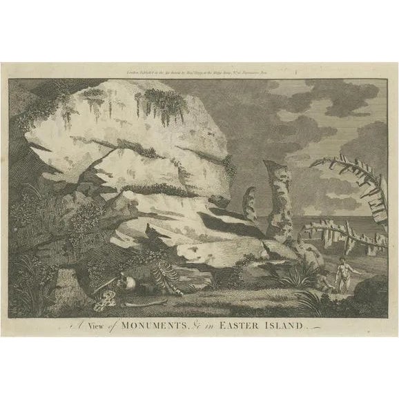 Moai Statues, 1794, Paper For Sale