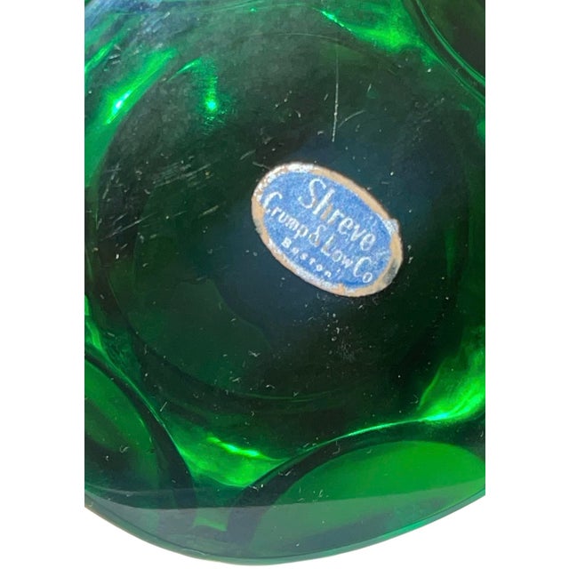 1950s 1954 Baccarat Green Crystal George Washington Sulfide Paperweight For Sale - Image 5 of 7