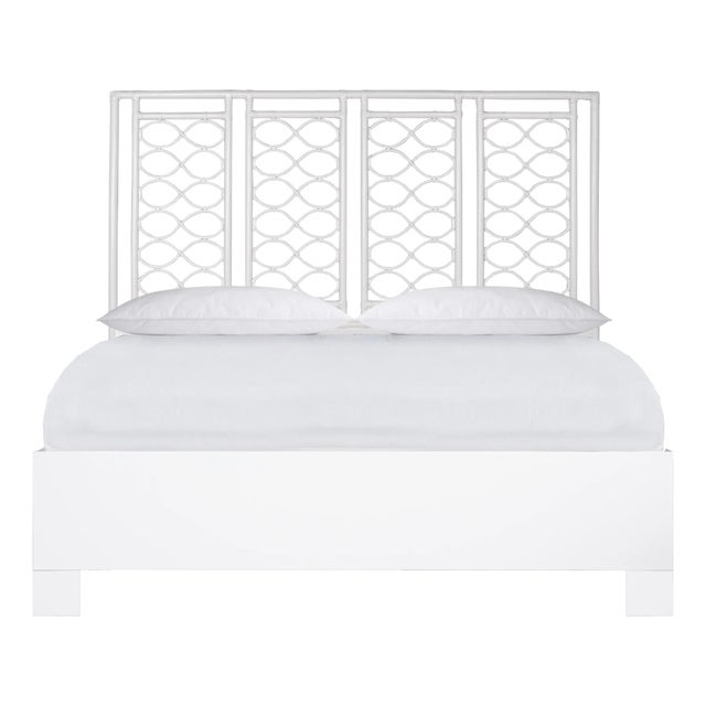 Infinity Platform Bed King, White For Sale