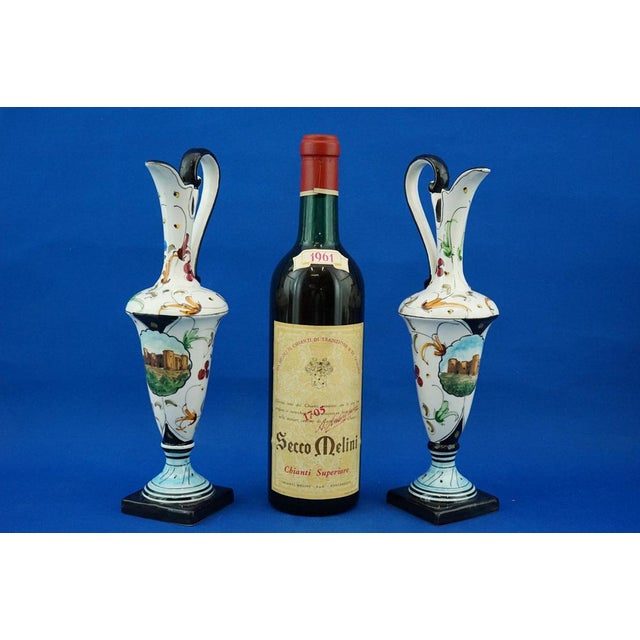 Ceramic Jugs and Vases with Views of Sicily from Deruta-Castelli, Italy, 1940s, Set of 2 For Sale - Image 12 of 18