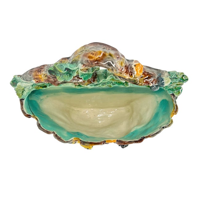 Brown A Thomas Sergent Palissy Ware Majolica Wall Pocket With Snake, French, Ca. 1875 For Sale - Image 8 of 11