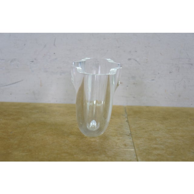 Glass Steuben Equinox Neil Cohen Half Moon Notched Art Glass Bowl 10" For Sale - Image 7 of 16