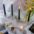 Clear Glass Taper Candle Holders Set Two For Sale - Image 6 of 8