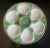 Green Vintage Green/White Longchamp Oyster Plate For Sale - Image 8 of 10