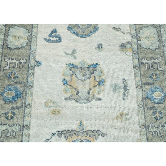 Turkish Oushak Runner Rug 3' x 6'9" #17119 For Sale - Image 4 of 8