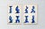 2028, Modern Cubist Painting Diptych, Minimalist Sculpture Garden, Acrylic Paint on Watercolor Paper For Sale - Image 9 of 9