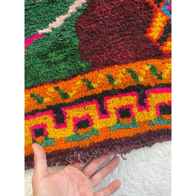 Mid 20th Century Moroccan SISTER HORSE RUG 4 x 6 For Sale - Image 10 of 11