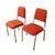 Set of Vintage Chrome Frame Chairs with Red Upholstery, 1970s For Sale - Image 6 of 6