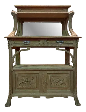 Low Art Nouveau Oak Sideboard