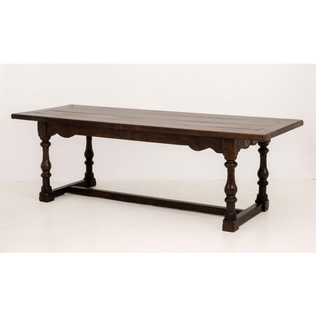 Early 20th Century Charles I Style Oak Refectory Table For Sale - Image 5 of 10