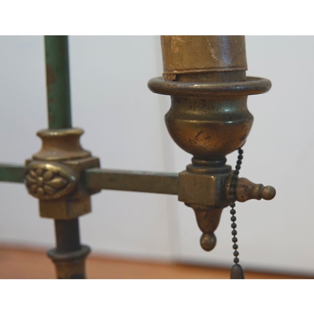 Metal Rembrandt Antique Bouillotte Iron Tole Lamp, 1920s For Sale - Image 7 of 12