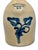 Excellent & Unsusal 1 1/2 Gallon Size Antique American Blue Flower Decorated Stoneware Jug From Vermont Circa 1870s For Sale - Image 10 of 18